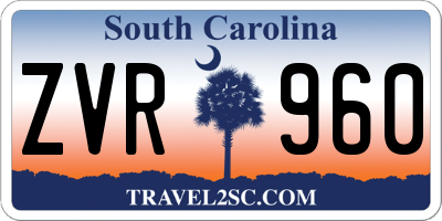 SC license plate ZVR960