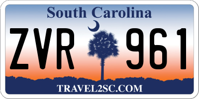 SC license plate ZVR961