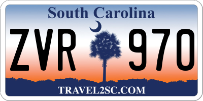 SC license plate ZVR970