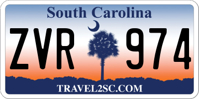 SC license plate ZVR974