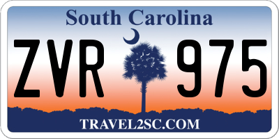 SC license plate ZVR975