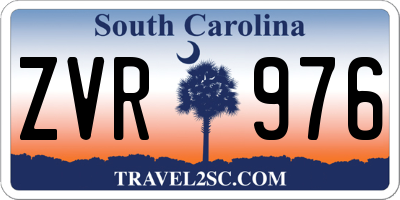 SC license plate ZVR976