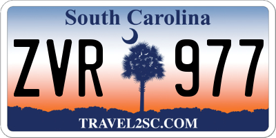 SC license plate ZVR977