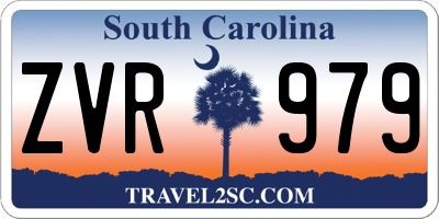 SC license plate ZVR979