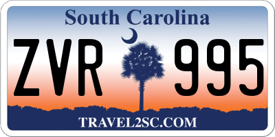 SC license plate ZVR995
