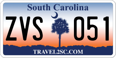 SC license plate ZVS051