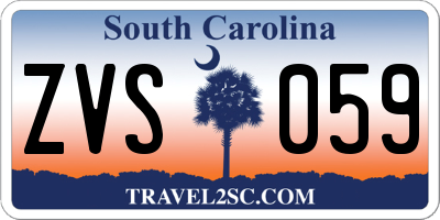 SC license plate ZVS059