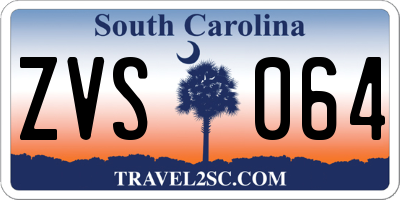 SC license plate ZVS064