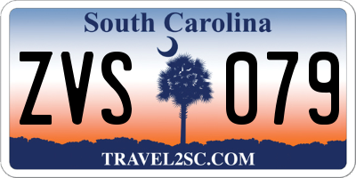 SC license plate ZVS079