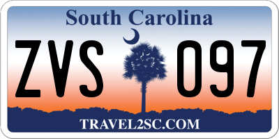 SC license plate ZVS097