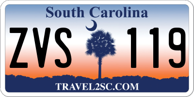 SC license plate ZVS119