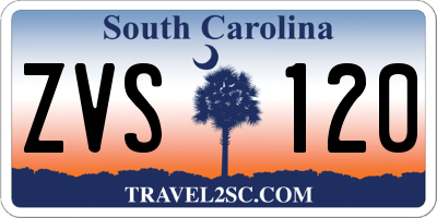 SC license plate ZVS120