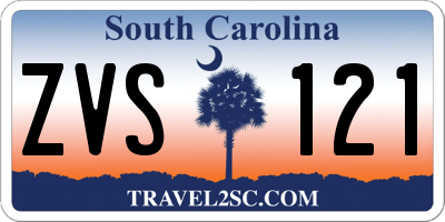 SC license plate ZVS121
