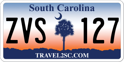 SC license plate ZVS127