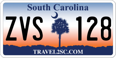 SC license plate ZVS128