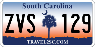SC license plate ZVS129