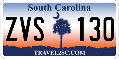 SC license plate ZVS130