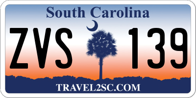 SC license plate ZVS139