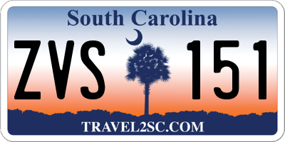 SC license plate ZVS151