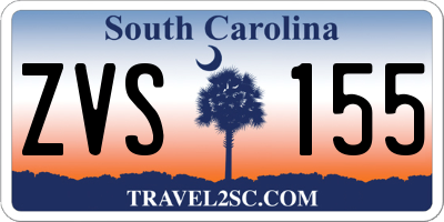 SC license plate ZVS155