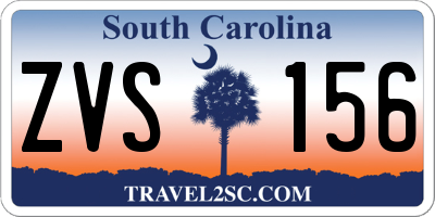 SC license plate ZVS156