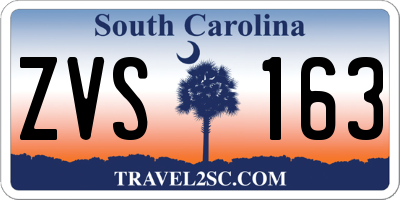 SC license plate ZVS163