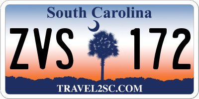 SC license plate ZVS172