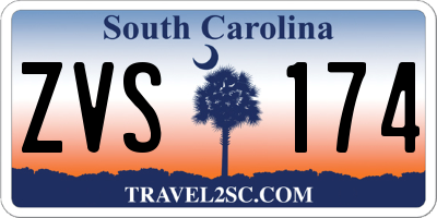 SC license plate ZVS174