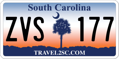 SC license plate ZVS177