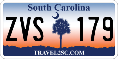 SC license plate ZVS179