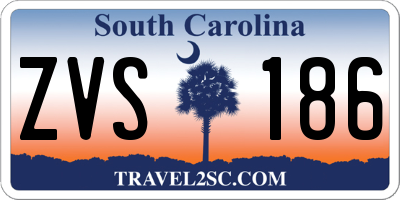 SC license plate ZVS186