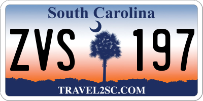SC license plate ZVS197