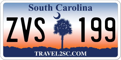 SC license plate ZVS199