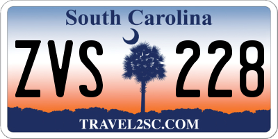 SC license plate ZVS228