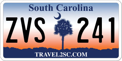 SC license plate ZVS241
