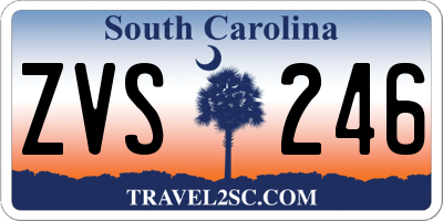 SC license plate ZVS246