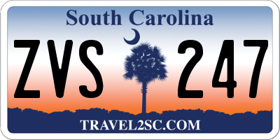 SC license plate ZVS247