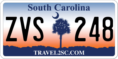 SC license plate ZVS248