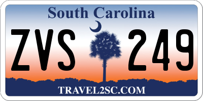 SC license plate ZVS249