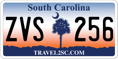SC license plate ZVS256