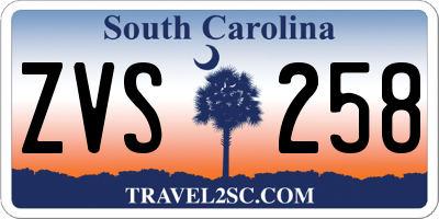 SC license plate ZVS258
