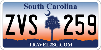 SC license plate ZVS259