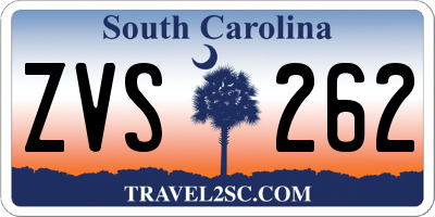 SC license plate ZVS262