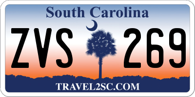 SC license plate ZVS269