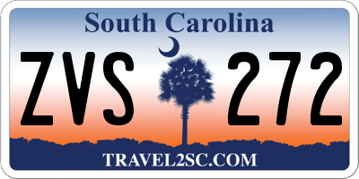 SC license plate ZVS272
