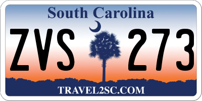 SC license plate ZVS273