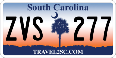 SC license plate ZVS277