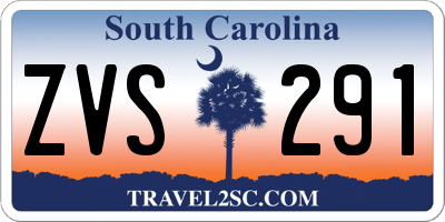 SC license plate ZVS291