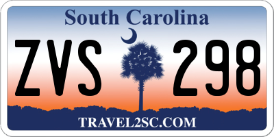 SC license plate ZVS298