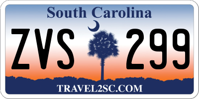 SC license plate ZVS299